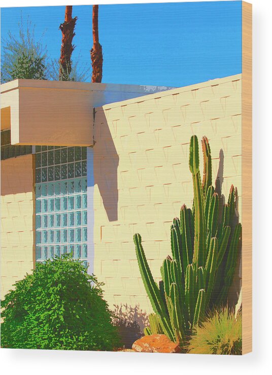 7 Lakes Wood Print featuring the photograph DESERT MODERN Palm Springs CA by William Dey