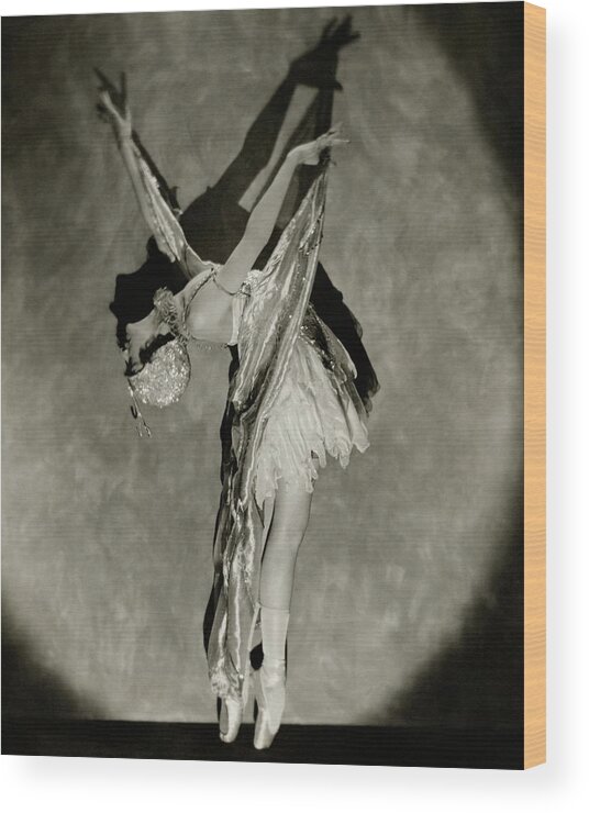 Dance Wood Print featuring the photograph Dorothy Dilley In The Butterfly Dance by Nickolas Muray