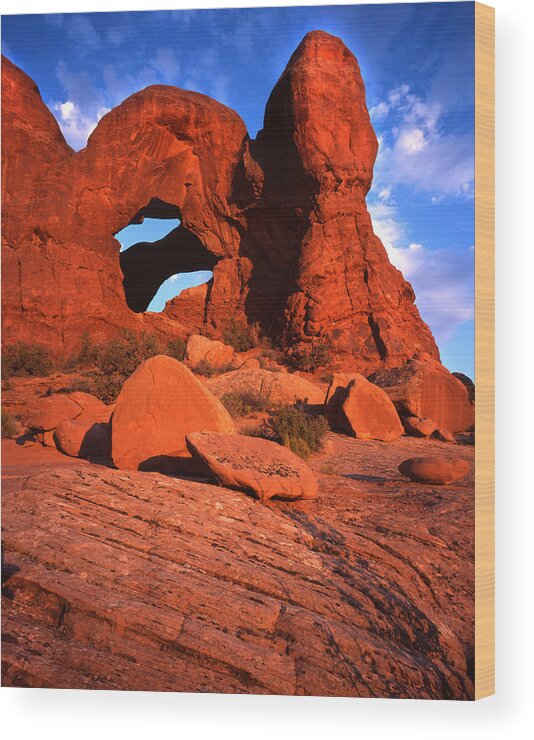 National Park Wood Print featuring the photograph Double Arch by Ray Mathis