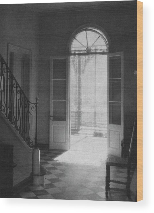 Architecture Wood Print featuring the photograph Double Doors In The Home Of Dr. Joseph Weis by Raymond Bret-Koch