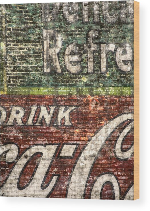 Building Wood Print featuring the photograph Drink Coca-Cola 1 by Scott Norris