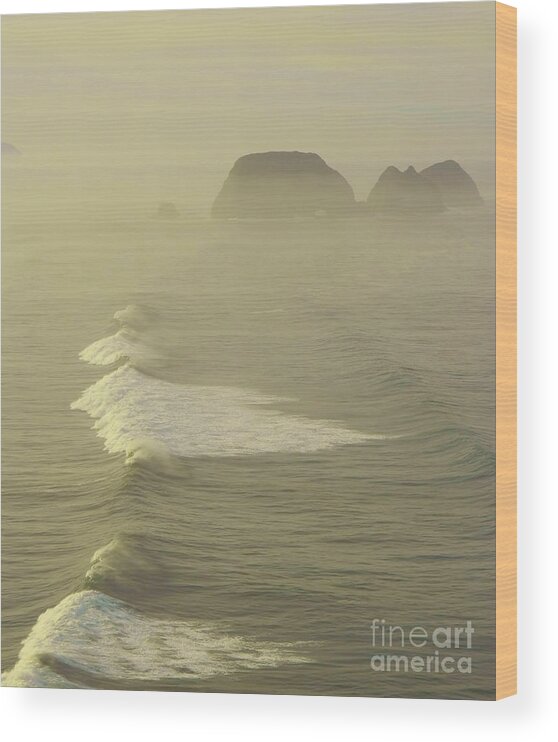Sunrise Wood Print featuring the photograph Foggy Sunrise 2 by Gallery Of Hope 