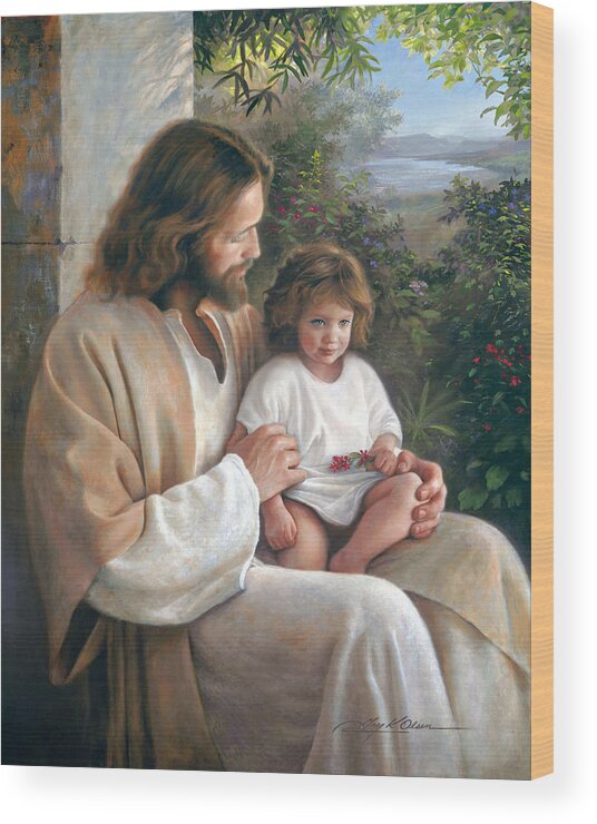 Jesus Wood Print featuring the painting Forever and Ever by Greg Olsen