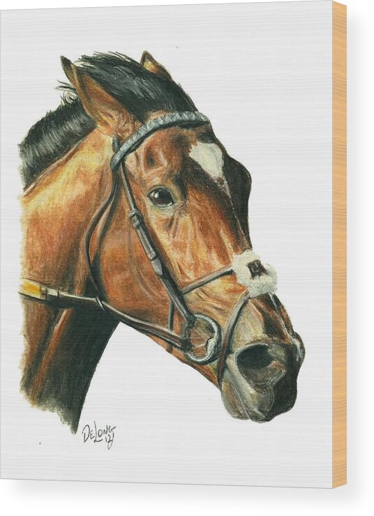 Frankel Wood Print featuring the painting Frankel by Pat DeLong