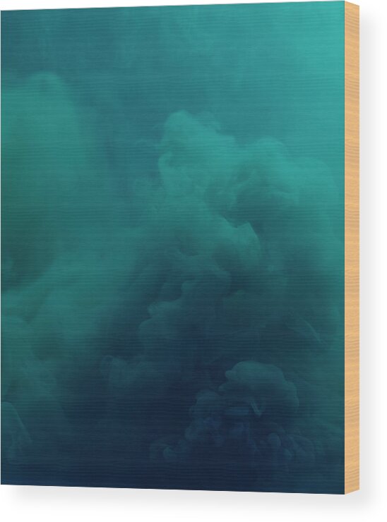 Motion Wood Print featuring the photograph Gark Blue Fog by Henrik Sorensen