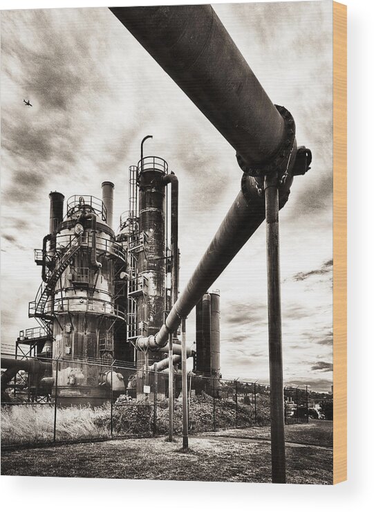 Seattle Wood Print featuring the photograph Gas Works by Niels Nielsen