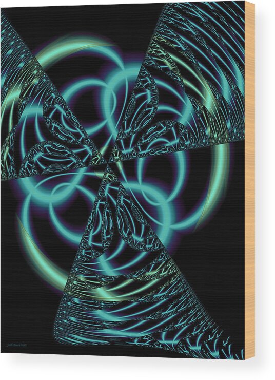 Abstract Wood Print featuring the digital art Gingezel 1 The Limit by Judi Suni Hall