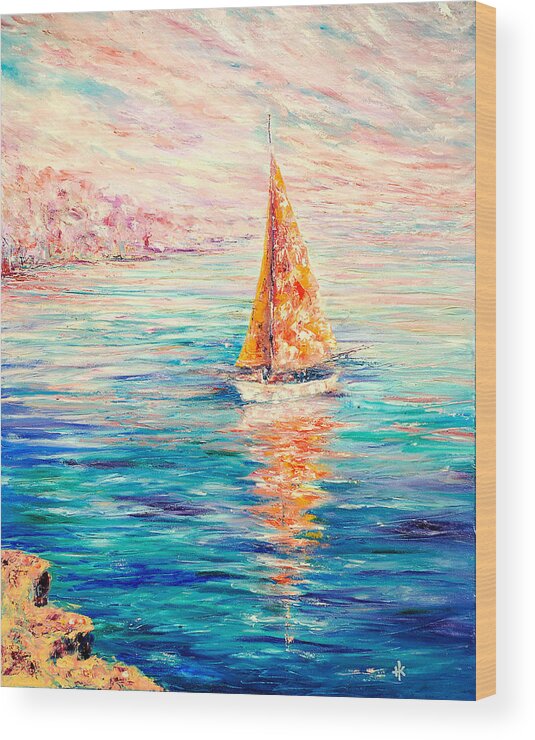 Contemporary Impressionism Wood Print featuring the painting Good Morning Beautiful by Helen Kagan