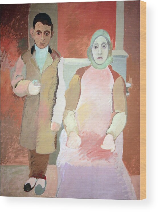 The Artist And His Mother Wood Print featuring the photograph Gorky's The Artist And His Mother by Cora Wandel