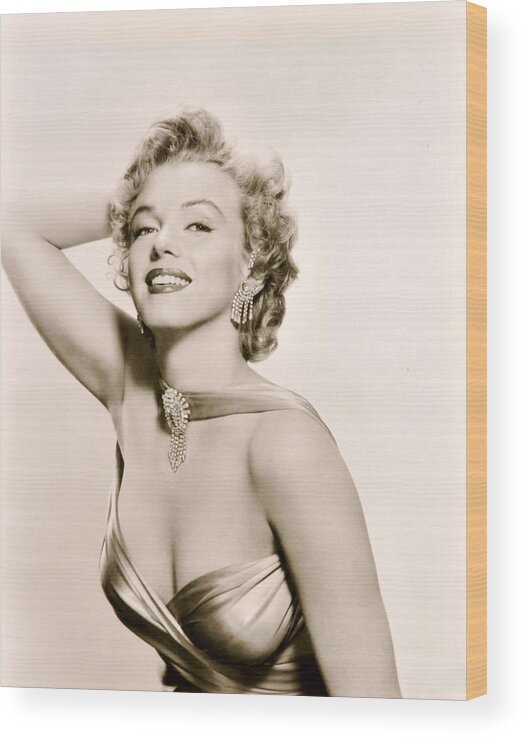 Icon Wood Print featuring the photograph Marilyn Monroe knows how to pose by Retro Images Archive