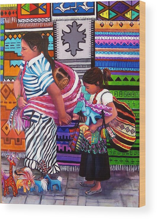 Acrylic Wood Print featuring the painting Guayabitos Mercado by Susan Santiago