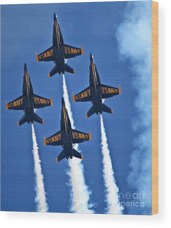 U S Navy Wood Print featuring the photograph I feel the need for speed by Bob Hislop