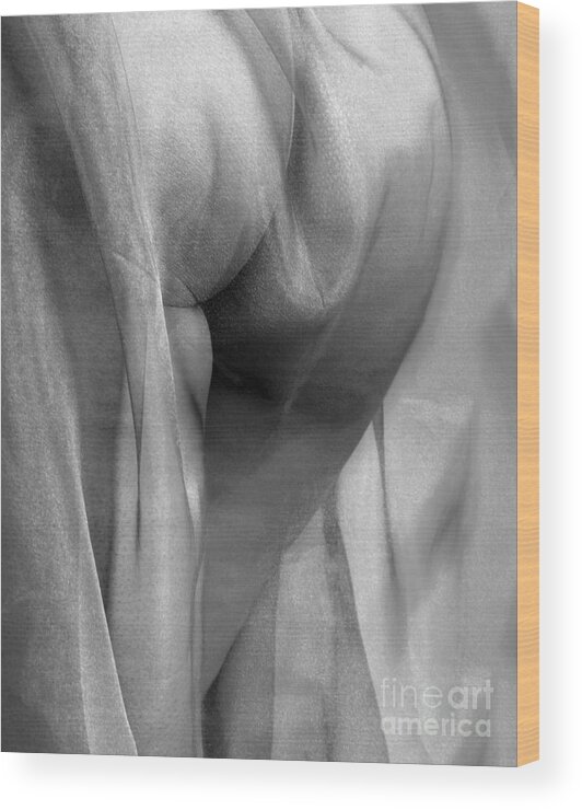 Nude Wood Print featuring the photograph Im-5 by Tony Cordoza