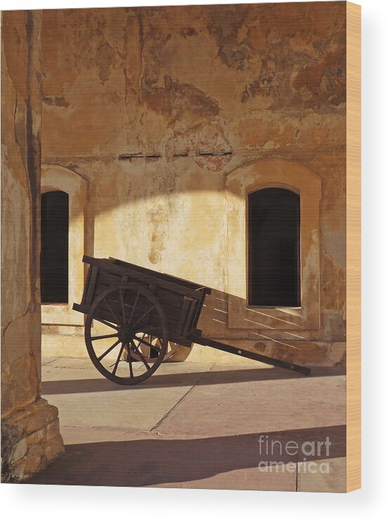 Cart Wood Print featuring the photograph Inside the Fortress by Deborah Smith