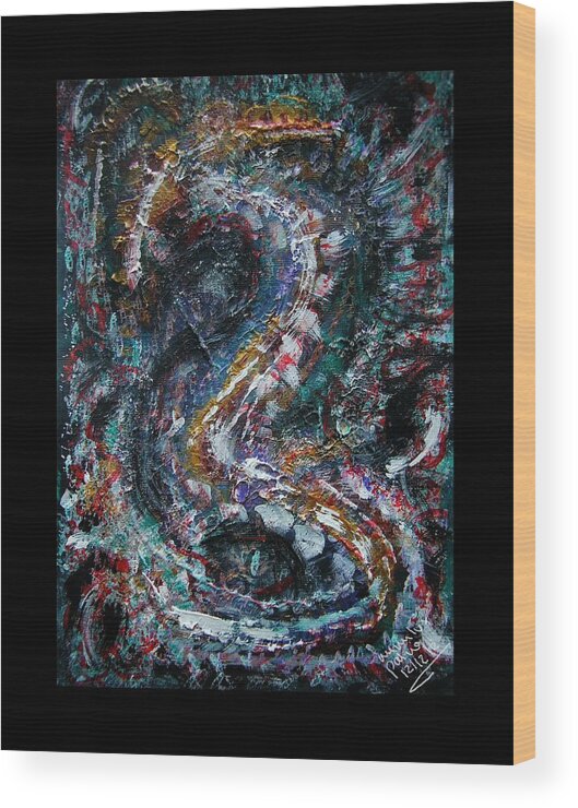Eternity Wood Print featuring the painting Into Eternity by Mimulux Patricia No