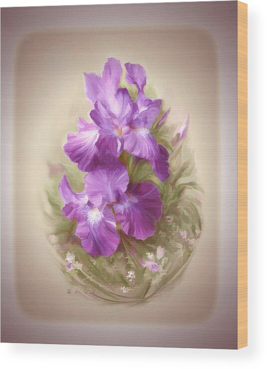 Iris Wood Print featuring the photograph Iris Splendor by Bonnie Willis