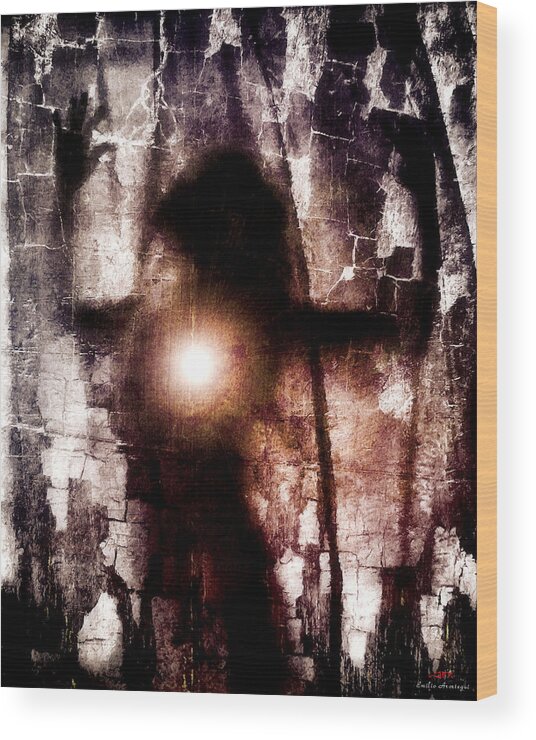 Dark Wood Print featuring the mixed media Jfx2014-001 by Emilio Arostegui