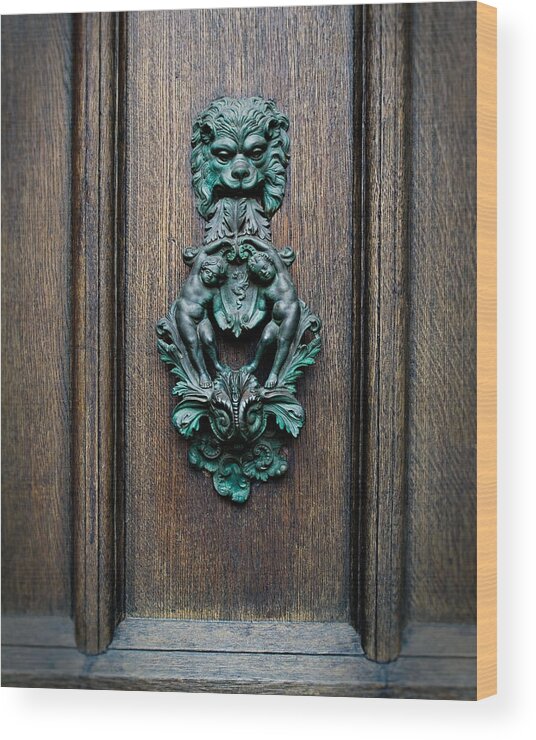 Door Wood Print featuring the photograph Knocker by Bud Simpson