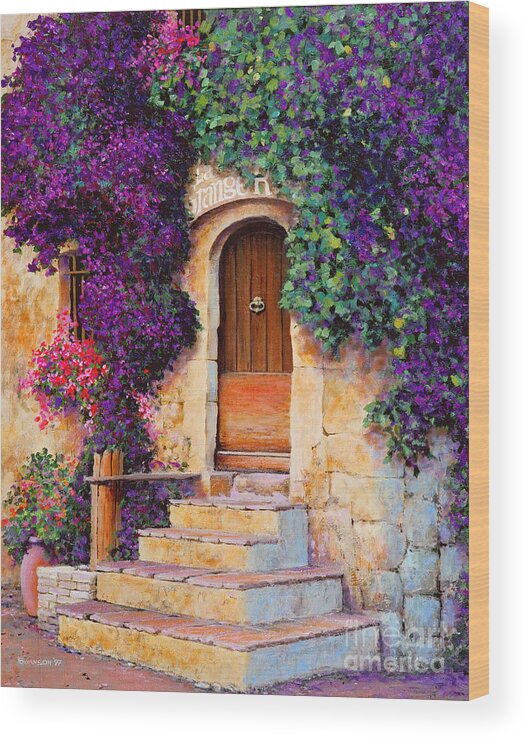 Saint Paul De Vence Wood Print featuring the painting La Grange by Michael Swanson