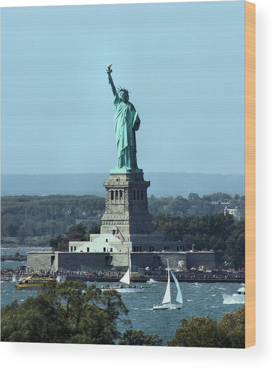 Statue Of Liberty Wood Print featuring the photograph Lady Liberty by Kristin Elmquist