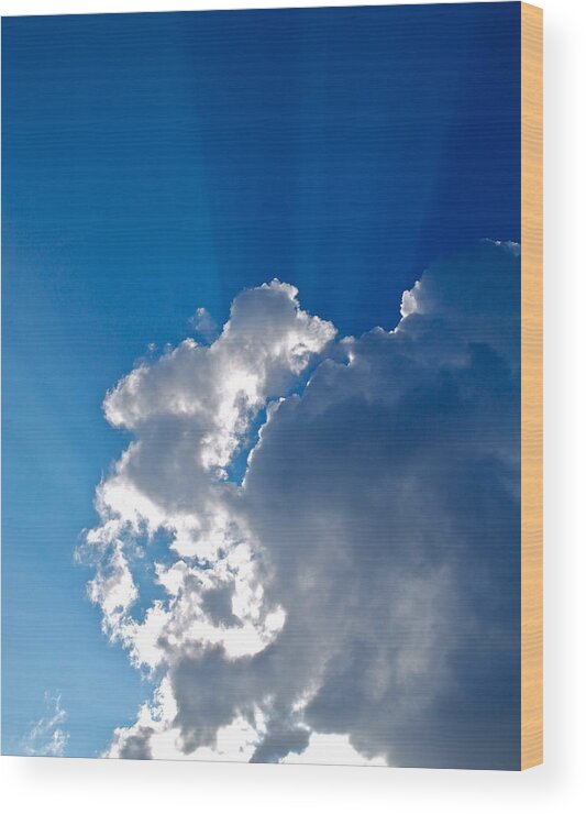 Cloud Wood Print featuring the photograph Let There Be Light by Michele Myers