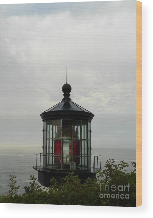 Lighthouse Wood Print featuring the photograph Lighthouse Top by Gallery Of Hope 