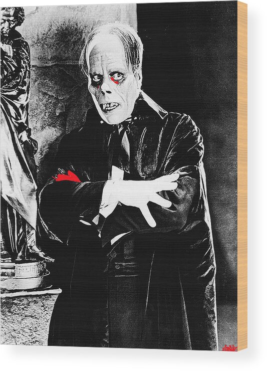 Lon Chaney Phantom Of The Opera 1 Publicity Photo 1925 Wood Print featuring the photograph Lon Chaney Phantom of the Opera 1 publicity photo 1925-2011 by David Lee Guss