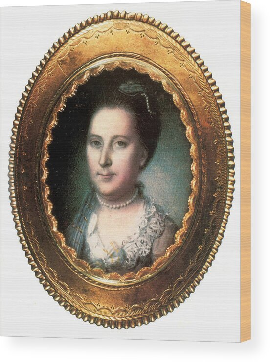Government Wood Print featuring the painting Martha Washington, American Patriot by Science Source