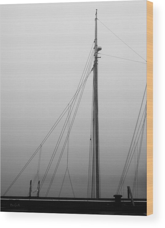 Abstract Wood Print featuring the photograph Mast and Rigging by Bob Orsillo