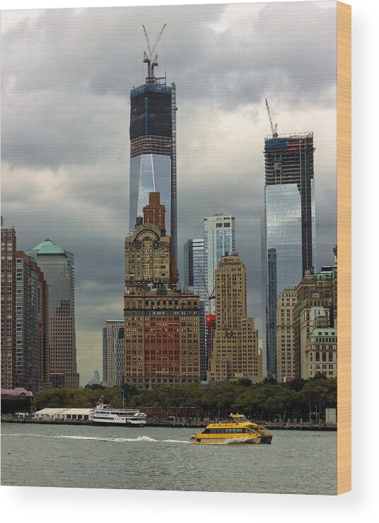 New York City Wood Print featuring the photograph Moody City by Robert McCulloch