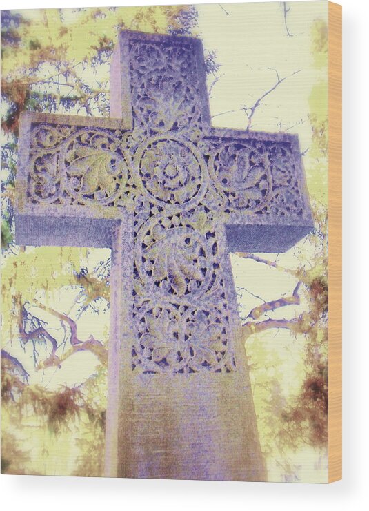 Celtic Wood Print featuring the photograph Mt. Hope Cemetery Rochester NY by Jodie Marie Anne Richardson Traugott     aka jm-ART