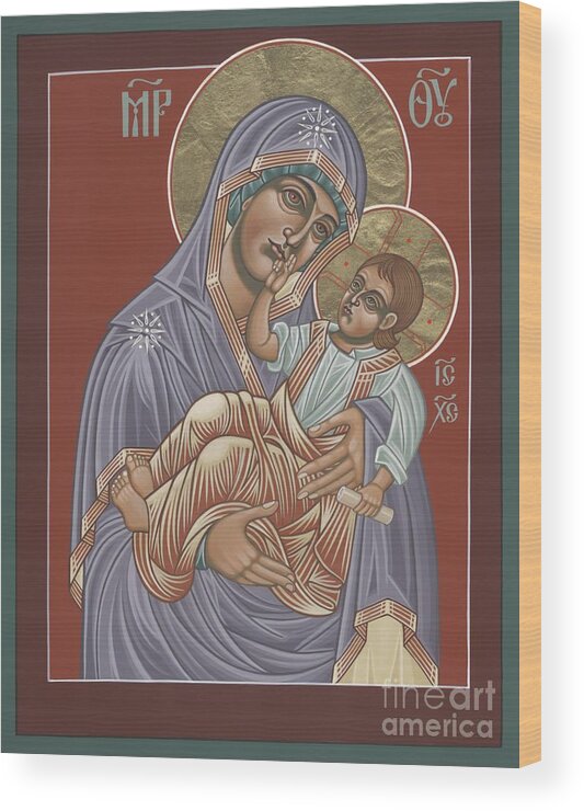 Father Bill Wood Print featuring the painting Murom Icon of the Mother of God 230 by William Hart McNichols
