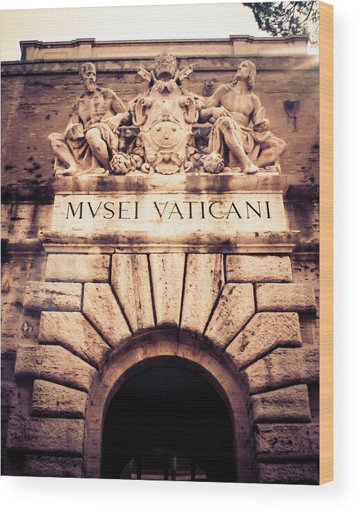 Italy Wood Print featuring the photograph Musei Vaticani Uscita by Rob Tullis