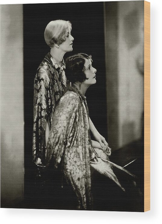 Actress Wood Print featuring the photograph Norma And Constance Talmadge by Edward Steichen