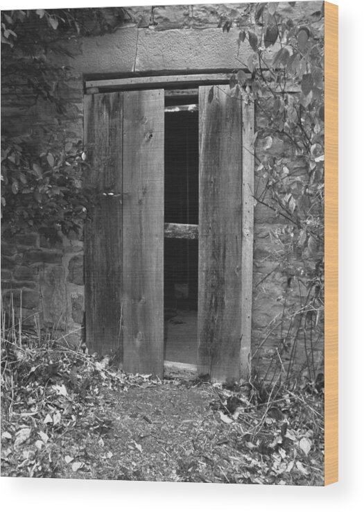 Old Wood Print featuring the photograph Old Barn Door by Richard Kitchen