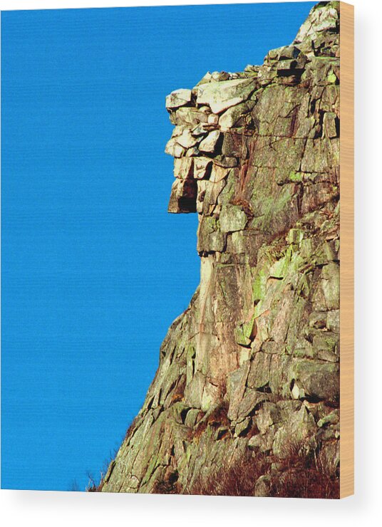 Old Man Of The Mountain Wood Print featuring the photograph Old Man of the Mountain by Ken Stampfer