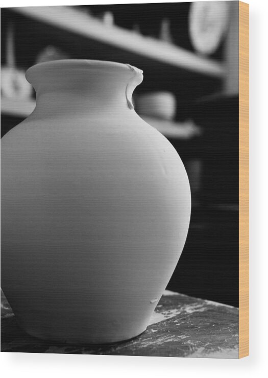 Art Wood Print featuring the photograph One earthenware jug by Joseph Amaral