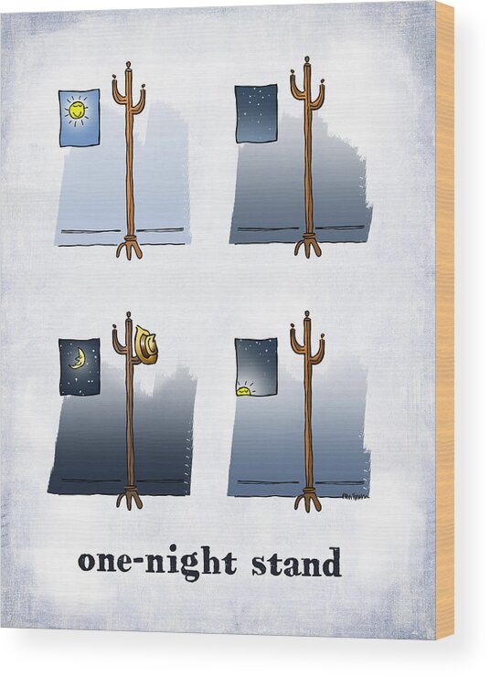 Day Wood Print featuring the digital art One Night Stand by Mark Armstrong