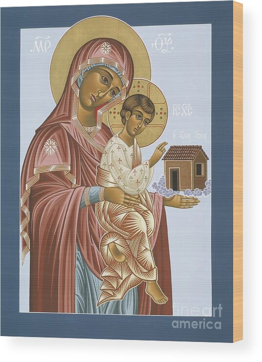 Icons Wood Print featuring the painting Our Lady of Loretto 033 by William Hart McNichols