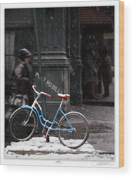 Soho Wood Print featuring the photograph Out for aN ice Ride by Lar Matre