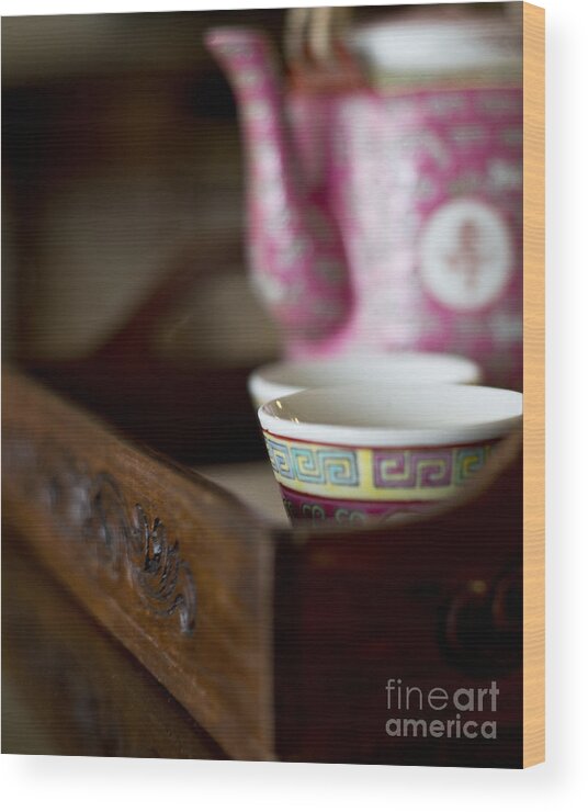 Malacca Wood Print featuring the photograph Peranakan Tea Set by Ivy Ho