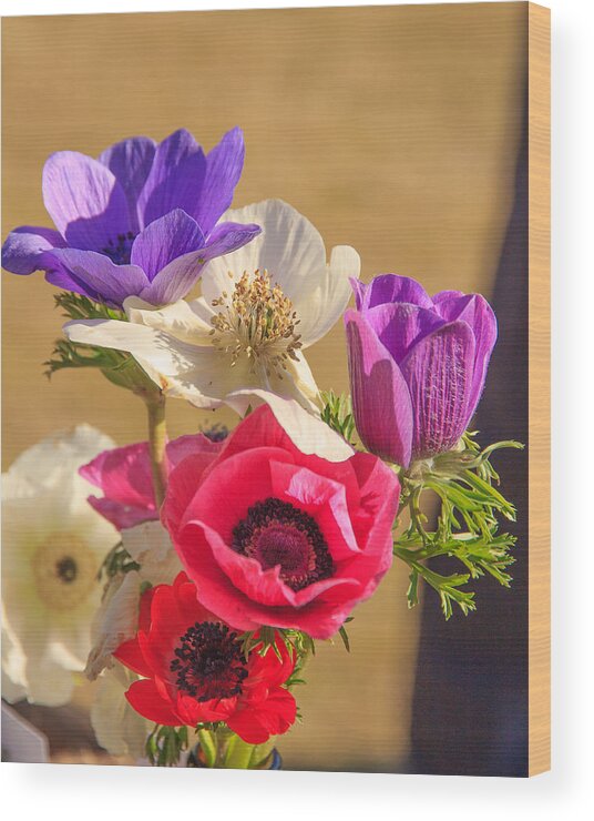 Poppies Wood Print featuring the photograph Poppies by Patricia Schaefer