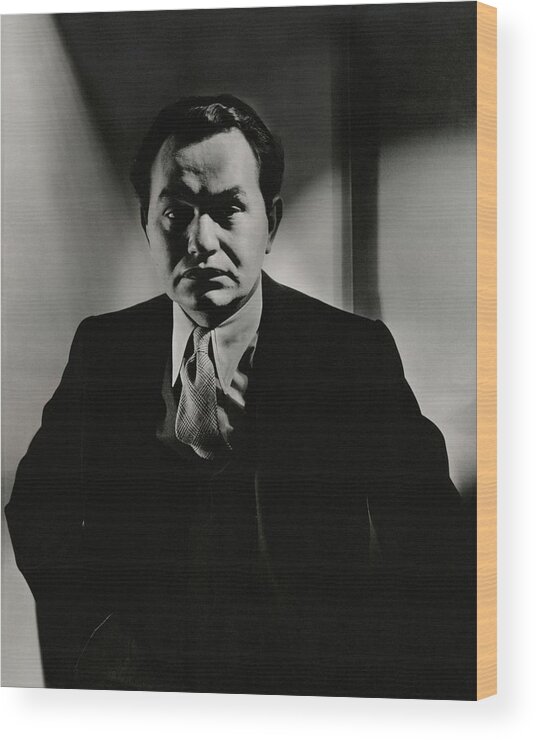 Actor Wood Print featuring the photograph Portrait Of Actor Edward G. Robinson by Anton Bruehl
