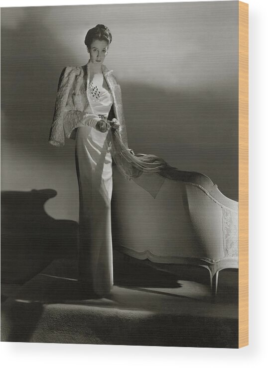Portrait Wood Print featuring the photograph Portrait Of Barbara Cushing by Horst P. Horst
