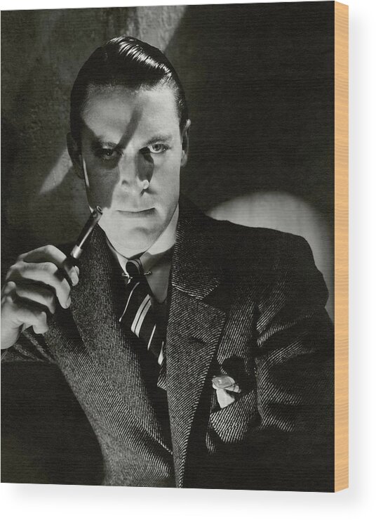 Actor Wood Print featuring the photograph Portrait Of Chester Morris by Edward Steichen