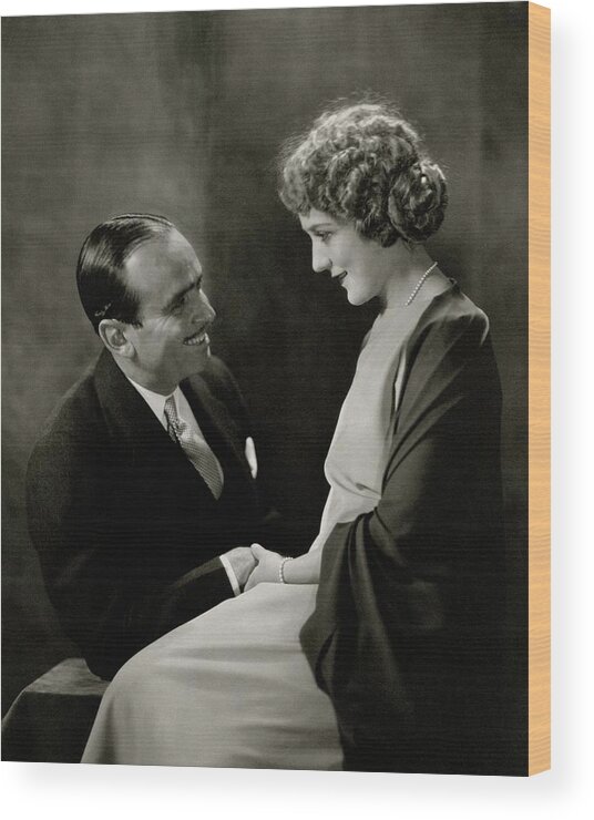 Actor Wood Print featuring the photograph Portrait Of Douglas Fairbanks With His Wife by Edward Steichen