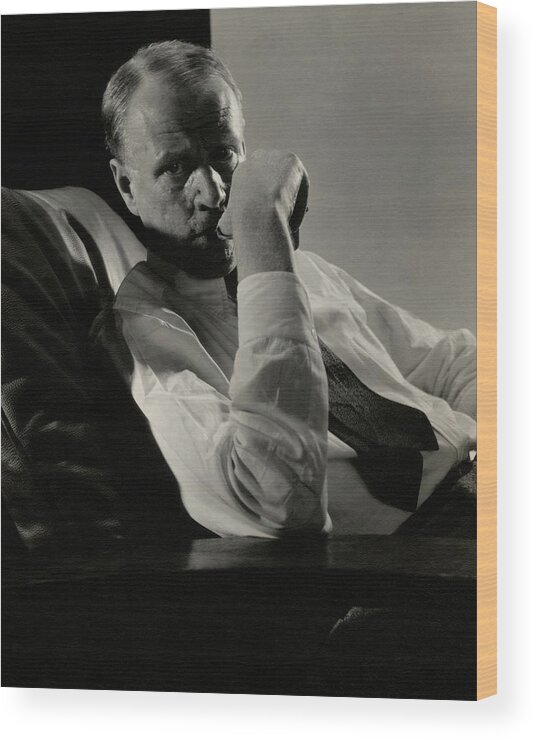 Furniture Wood Print featuring the photograph Portrait Of Harry Sinclair Lewis by Edward Steichen