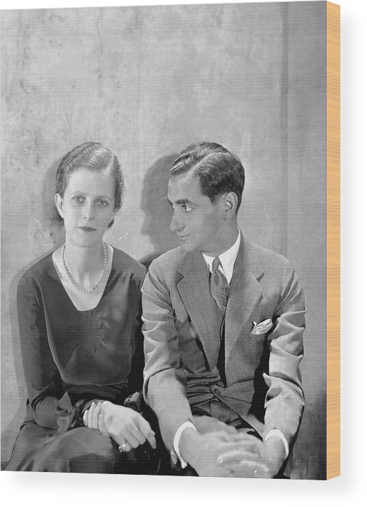 Indoors Wood Print featuring the photograph Portrait Of Irving Berlin And His Wife by Cecil Beaton