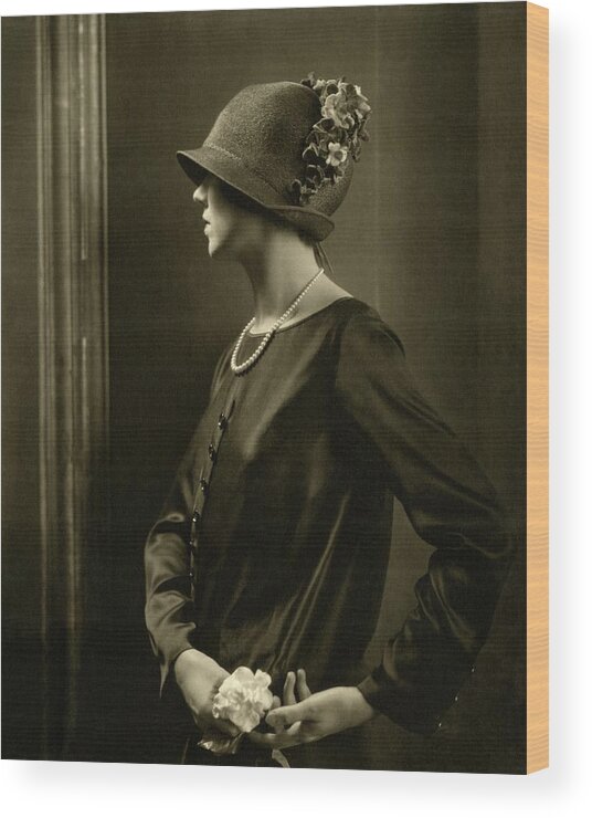 Accessories Wood Print featuring the photograph Portrait Of Joan Clement by Edward Steichen