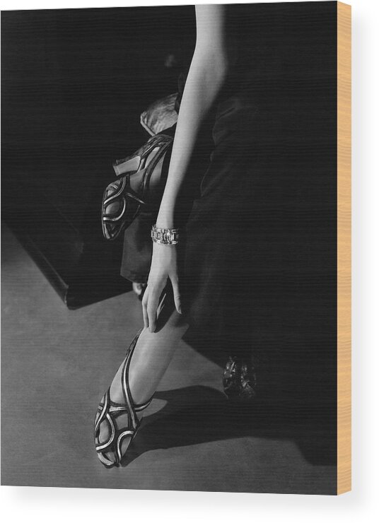 Accessories Wood Print featuring the photograph Princess Nathalie Paley Wearing Shoecraft Sandals by Edward Steichen